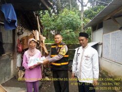 Polres Sumedang Berikan Sembako Kepada Keluarga Kurang Mampu