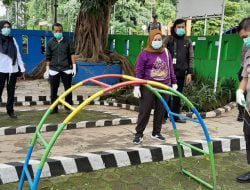 Polres Sumedang Lakukan Penyemprotan Disinfectan di Ruang Pelayanan Publik