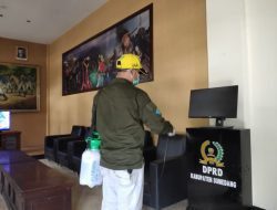 Cegah Corona, Gedung DPRD Disemprot Desinfektan