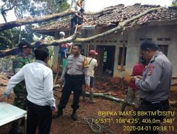 Pohon Tumbang Menimpa Rumah di Cisitu