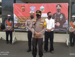 Kapolres Launching Himbauan Prokes Melalui Angkutan Umum