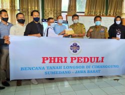 PHRI Berikan Bantuan Untuk Korban Bencana Longsor di Cimanggung