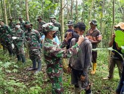 Pra TMMD, Pasi Ter Kodim 0610 Sumedang Ajak Warga Tetap Jaga Protokol Kesehatan