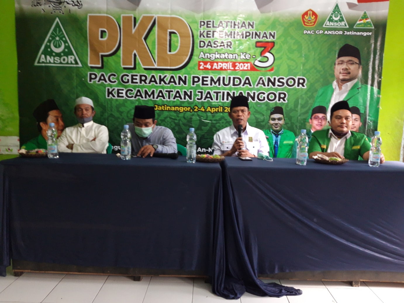 ANGGOTA PANSUS KPJ Herman Habibullah, S.Sos.I (tiga kiri) menghadiri PKD Pemuda Amsor Jatinangor, belum lama ini.