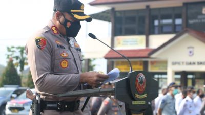 Kapolres Sumedang Pimpin Gelar Pasukan  “Keselamatan Lodaya – 2021”