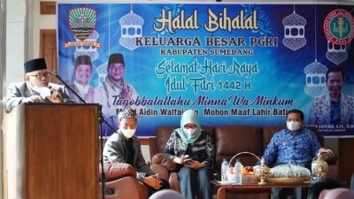 Halal Bihalal, PGRI Berharap Pemkab Sumedang Memberikan  Kesejahteraan 4000 P3K