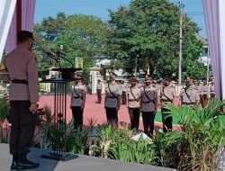 Kapolres Sumedang Pimpin Upacara Sertijab Pejabat Utama Polres Sumedang