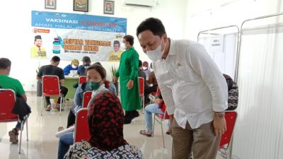 Kerjasama MKGR dan Puskesmas, 220 Warga Divaksin Gratis