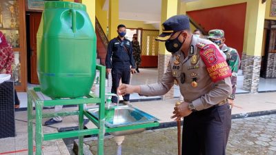 Kapolres Sumedang Lakukan Pengecekan Posko Terpadu PPKM Dikawasan Sekolah