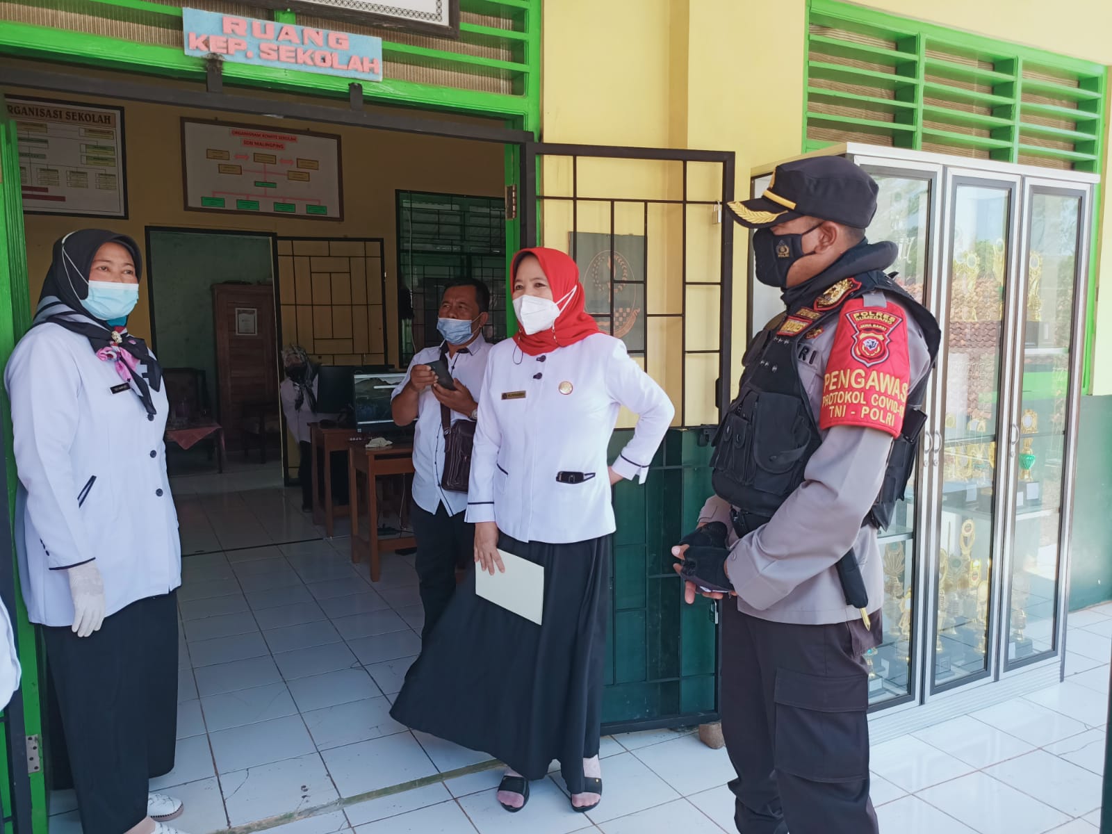 Penerimaan Kunjungan Kapolres Pihak SMP 1 Cisitu