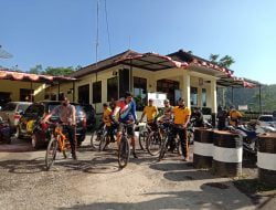 Jaga Kesehatan, Polsek Pamulihan Monitoring Wilayah sambil Gowes