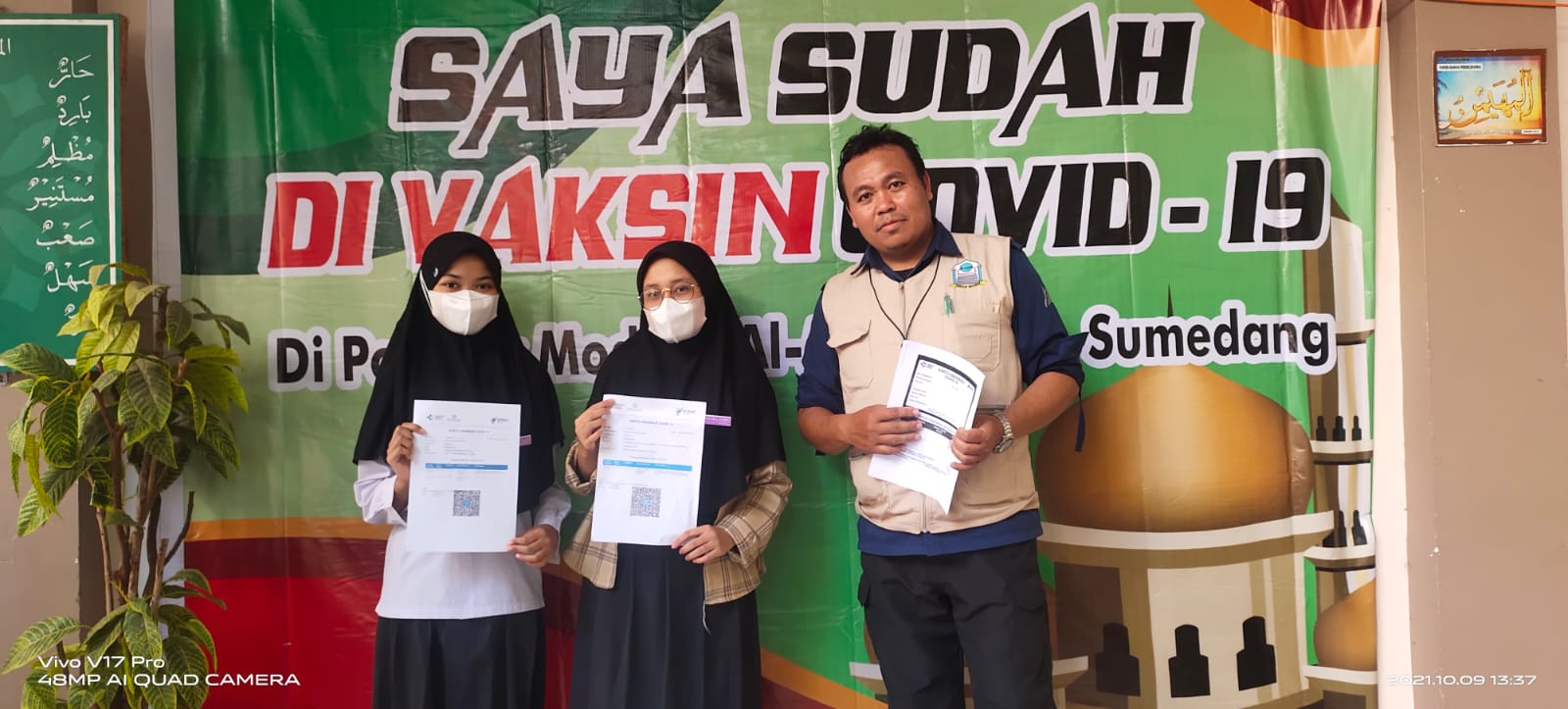 Santri Pondok Modern Al Aqsha Cibeusi Sudah Divaksin Dosis 2