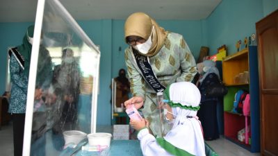 Bunda PAUD Monitoring Pelaksanaan PTMT di TK Muslimat NU