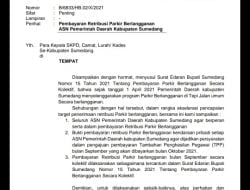 Bukti Pembayaran Parkir Berlangganan, Syarat Pengajuan TPP bagi ASN di Sumedang