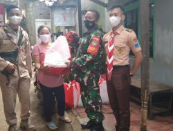 Saka Wira Kartika Menyapa Desa, Koramil 1005/Jatinangor Bagikan 50 Paket Sembako