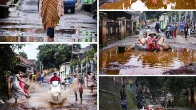 Viral! Jalan Rusak di Rancakalong Sumedang Jadi Ajang Selfie, PUPR: Sudah Dianggarkan di Tahun 2022