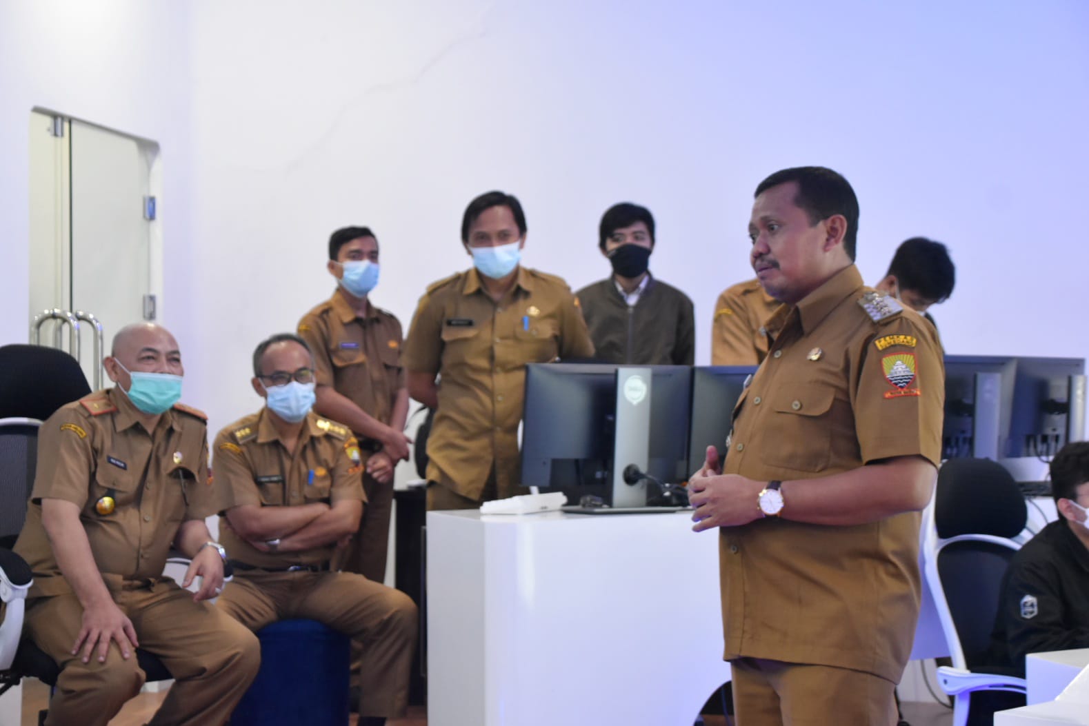 Staf Ahli Bappenas Kunjungi Command Center