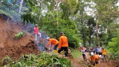 Longsor disertai Pohon Tumbang