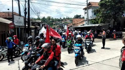Polsek Pamulihan, Amankan Jalur Massa Aliansi Buruh Sumedang Menggugat