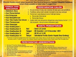 Klaim Ingin Tingkatkan Pelayanan, Kepala Desa Genteng Sumedang Rombak Seluruh Perangkat Desa