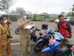 Ratusan Kendaraan Plat Merah di Sumedang Ditertibkan