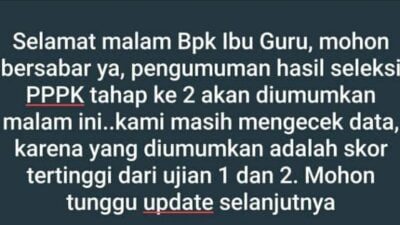 Cuitan Pengumuman kelulusan PPPK tahap 2