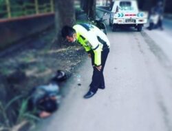 Diduga Pengaruh Alkohol, Seorang Pemotor Tersungkur di Jalan Kirpay Jatinangor