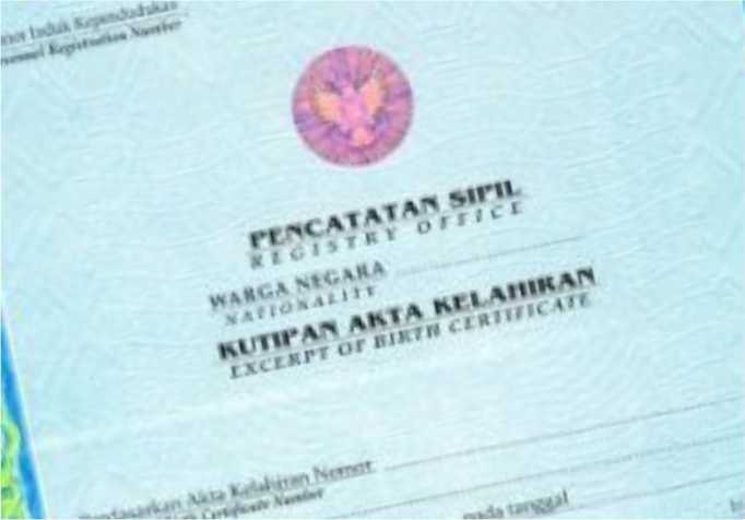 Ilustrasi Akta Kelahiran