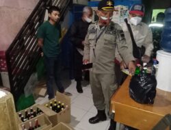 Ratusan Botol Miras Diamankan Pol PP Tanjungsari