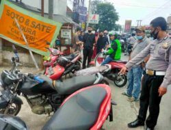 Hilang Kendali, Toyota Landcruiser Tabrak Mobil, 3 Motor dan 2 Gerobak di Jalan Jatinangor Sumedang
