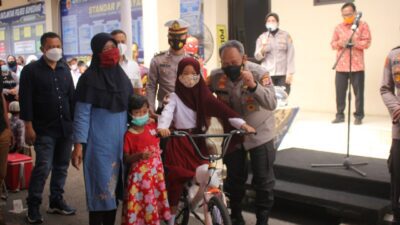 Polres Sumedang Jemput Bola Vaksinasi Massal Bagi Anak Usia 6-11