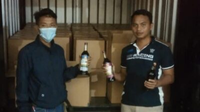 Ribuan Botol Miras Siap Edar Berhasil Diamankan Polres Sumedang di Jatinangor