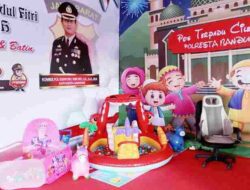 Polisi Hadirkan Area Bermain Anak di Pos Layanan Jalur Mudik Selatan