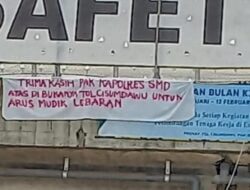 Spanduk Ucapan Terima Kasih Atas Dibukanya Tol Cisumdawu Seksi 3 Bermunculan di Sumedang