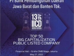 bank bjb Raih Top 50 Emiten di 13th IICD Governance Award