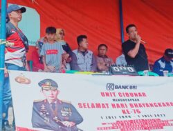 Peringati HUT Bhayangkara, Polsek Rancakalong Gelar Turnamen Bola Volly