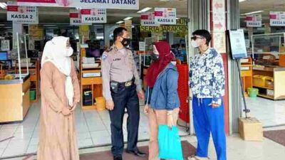 Awasi Prokes di Borma Rancaekek, Kanit Binmas Langsung Turun Tangan