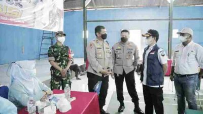 Kasus Covid-19 Naik, Polisi Gelar Gebyar Vaksinasi di Baleendah Bandung