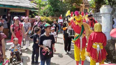 Ratusan Anak-anak di Cilengkrang Bandung Sumringah Ikuti Karnaval HUT ke-77 RI
