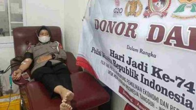 Sambut HUT ke-74 Polwan, Polresta Bandung Gelar Donor Darah
