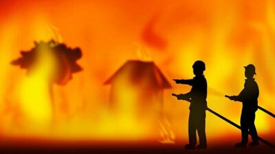 Gedung Tenda Terbakar