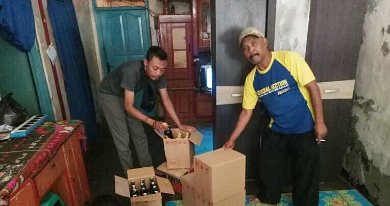 Polsek Cangkuang sita miras