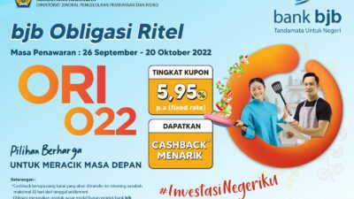 bjb Obligasi Ritel ORI022, Kupon Menarik dengan Penawaran Mulai Rp1 juta hingga 5 Miliar