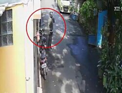Viral! Pencuri Gasak Motor di Griya Saluyu Saat Situasi Ramai Terekam CCTV