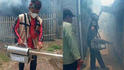 Antisipasi DBD, Baguna PDIP Jabar Lakukan Fogging di Kabupaten Bandung