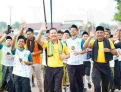 Sambut Hari Santri Nasional 2022, Polresta Bandung Gelar Olahraga Bersama Santri
