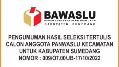 Hasil Seleksi Tertulis Calon Panwascam