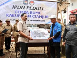 IPDN Salurkan Bantuan Untuk Korban Gempa di Desa Cibulakan Cugenang Cianjur