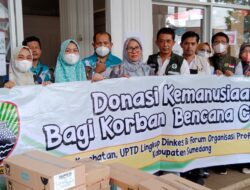 Keluarga Besar Dinkes Sumedang Salurkan Bantuan ke Korban Gempa Cianjur