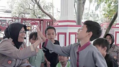 Kembali Kirim Tim ke Cianjur, Polresta Bandung Laksanakan Trauma Healing